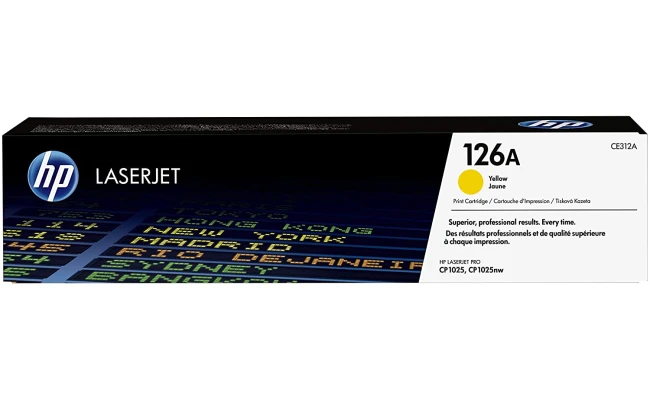 HP 126A Original LaserJet Toner Cartridge (CE310A) Yellow